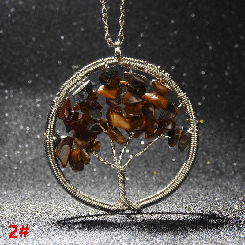 7 Chakra Reiki Tree Of Life Healing Gemstone Charms