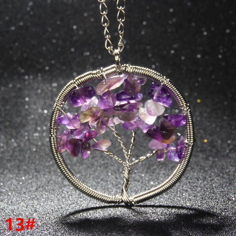 7 Chakra Reiki Tree Of Life Healing Gemstone Charms