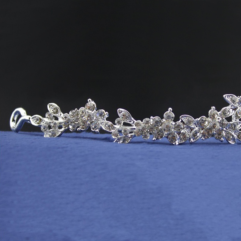Fashion Classic Sparkly Flower Crystal Rhinestone Crown Shinning Tiara Wedding Prom Bridesmaid