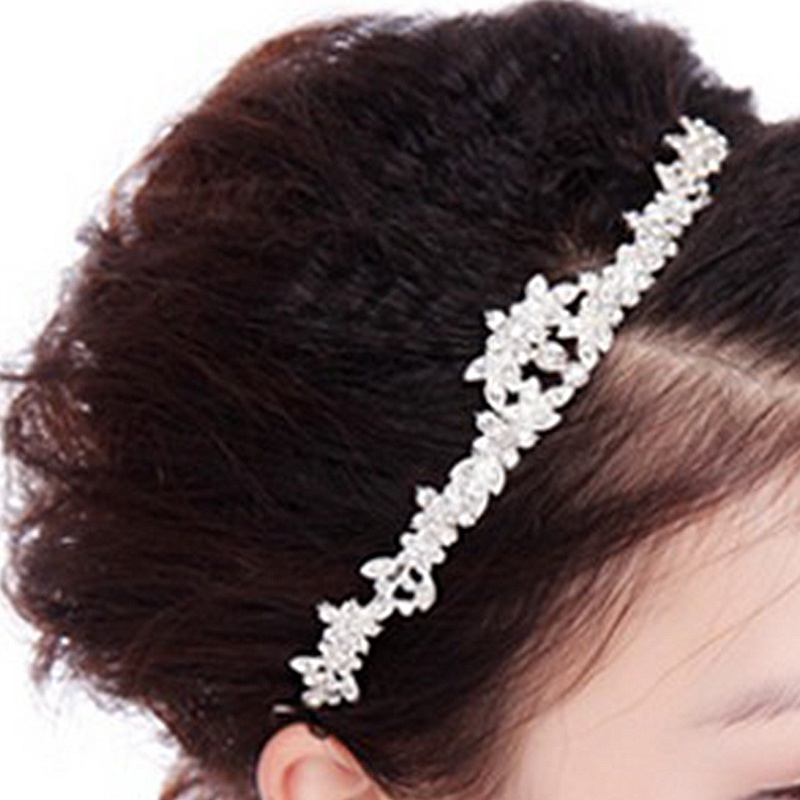 Fashion Classic Sparkly Flower Crystal Rhinestone Crown Shinning Tiara Wedding Prom Bridesmaid