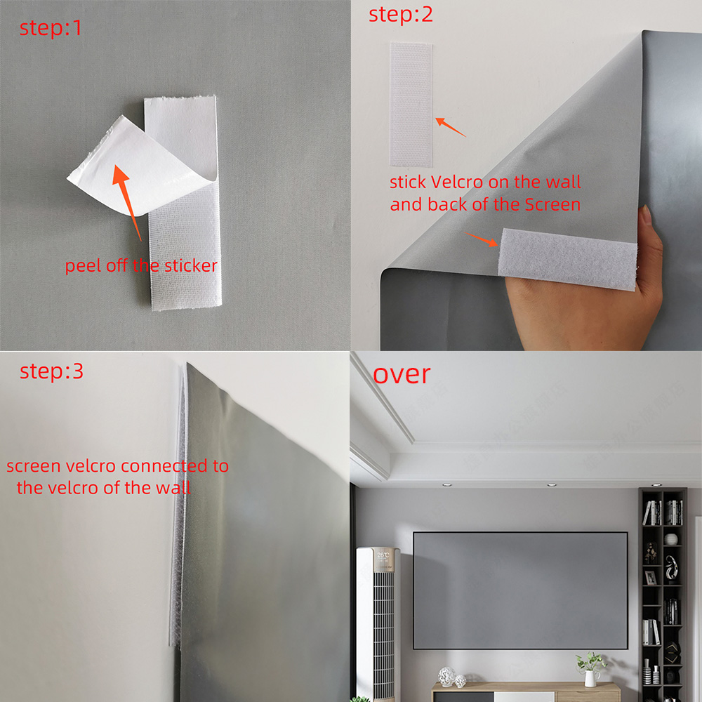 Simple Curtain Anti-Light 60 72 84 100 120 Inches Projection screens Home Outdoor Office Portable 3D HD projector screens