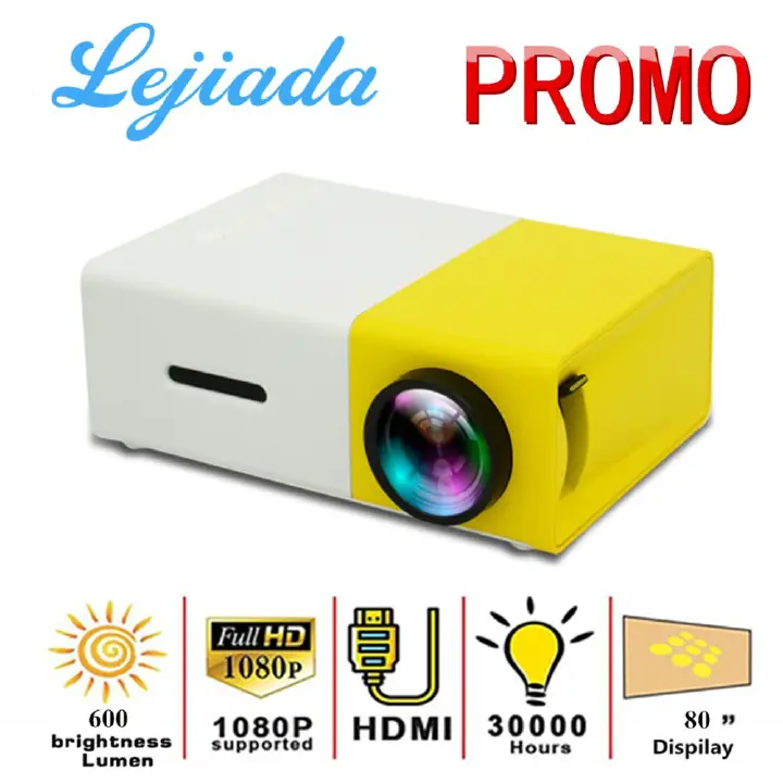 YG300 Mini Projector 480x272 Pixels Supports 1080P HDMI USB Audio Portable Home Media Video Player