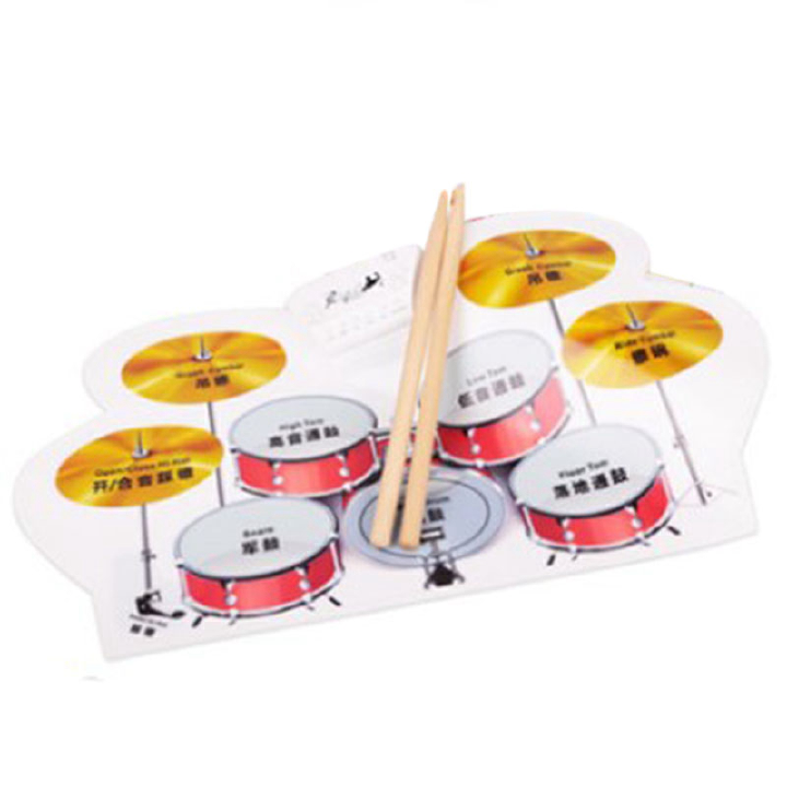 NEW Drum Kit PC Desktop Roll up Electronic Drum Pad Portable with Drumsticks