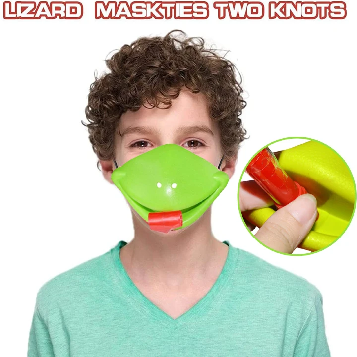 New Arrive Practical Jokes Frog Mask Card Toy Greedy Chameleon Lizard Sticking Out Tongue Frog Blowing Desktop Parent-child Battle Game