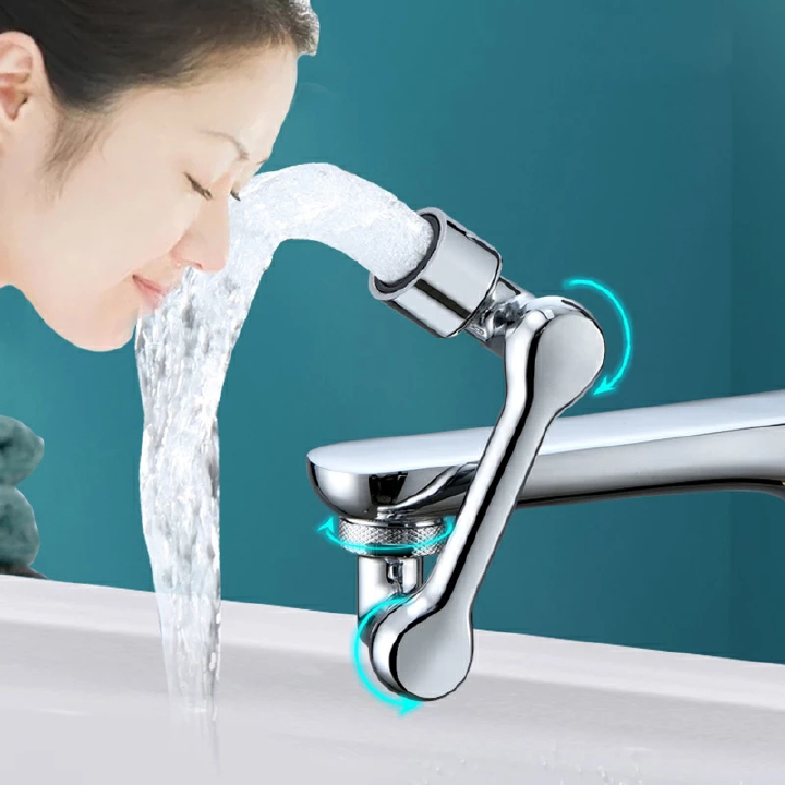 1080 Degree Universal Extension Faucet Washbasin Tap Splash Aerator Splash Filter Faucet Faucet Adaptor Rotary Robot Arm Faucets