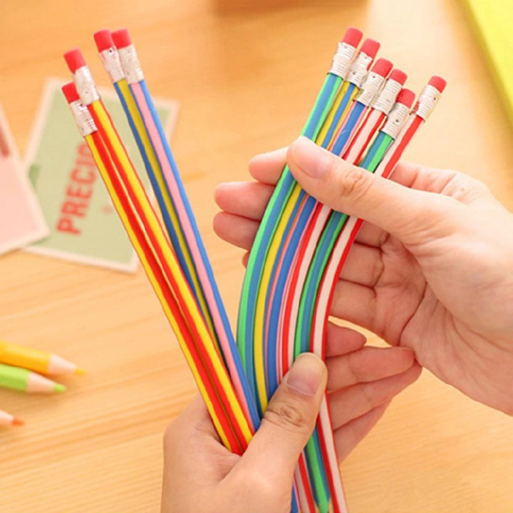 10pcs/lot Folding Constantly Creative 18cm Deformation Bending Soft Magic Pencil Pencil for Pupil Children Gift Prize
