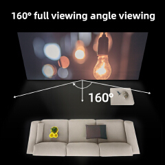 New White Grid Anti-light Simple Curtain 60-130 Inch Projector Screen Home Office Brightening Portable Projection Cloth