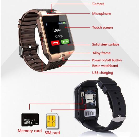 M.S Wearable Smartwatches DZ09 Camera SIM/TF Bluetooth Smart Watch Multifunction Digital WristWatch