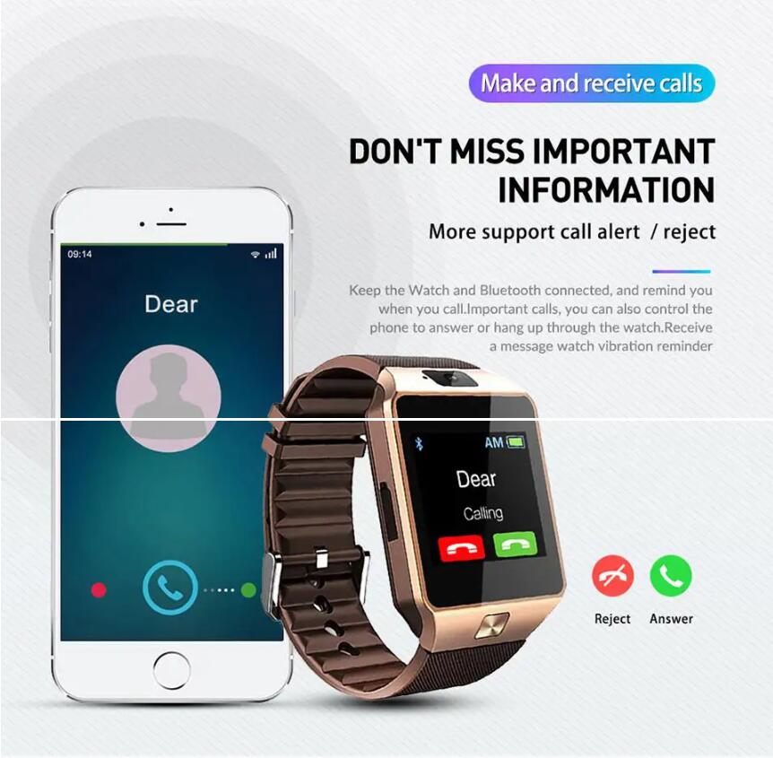 M.S Wearable Smartwatches DZ09 Camera SIM/TF Bluetooth Smart Watch Multifunction Digital WristWatch