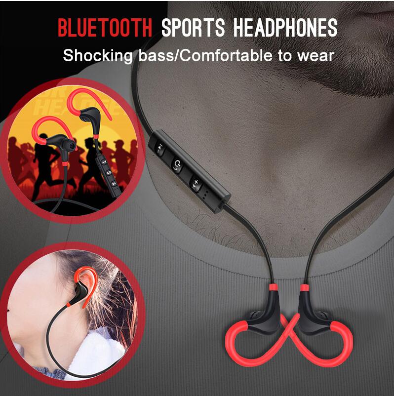 MS Bluetooth Earphones Wireless Earphones headset Sports ear-hook noise reduction phones huawei