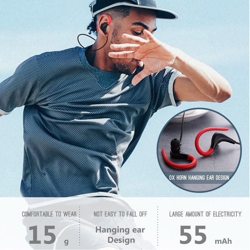 MS Bluetooth Earphones Wireless Earphones headset Sports ear-hook noise reduction phones huawei