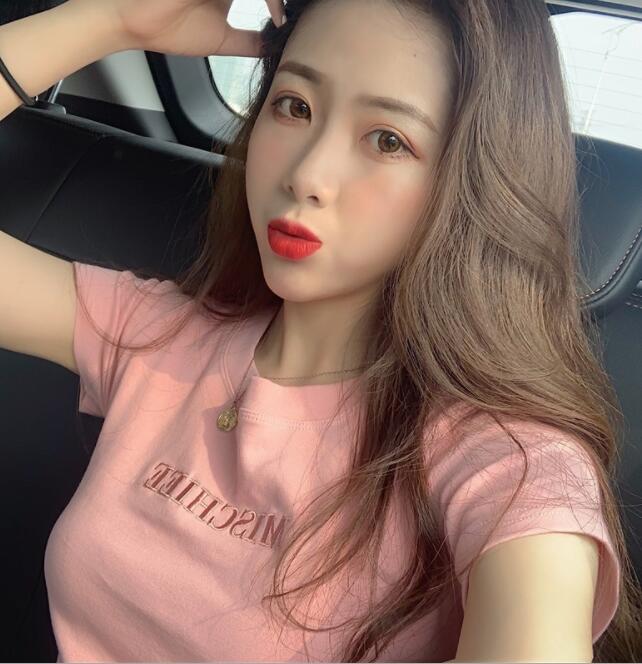 MS tops 2021 summer new slim bottoming women Clothes dress Korean Short Sleeve fashion T-shirt