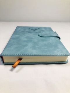 360 Pages Super Thick PU Leather A5 Notebook for Business Office Retro Vintage Paper Blue one size