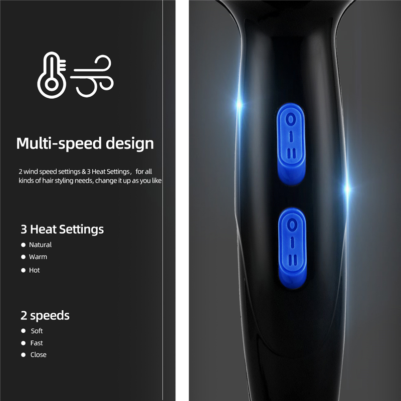 2200W Hair dryer professional blow dryer cooling and heating adjustment modeling tool 7 free gifts go home
