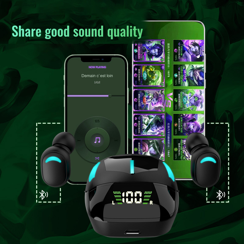 G7S Newest Colorful Gaming Music TWS Wireless Bluetooth Earphones With Charging Bin Full Frequency