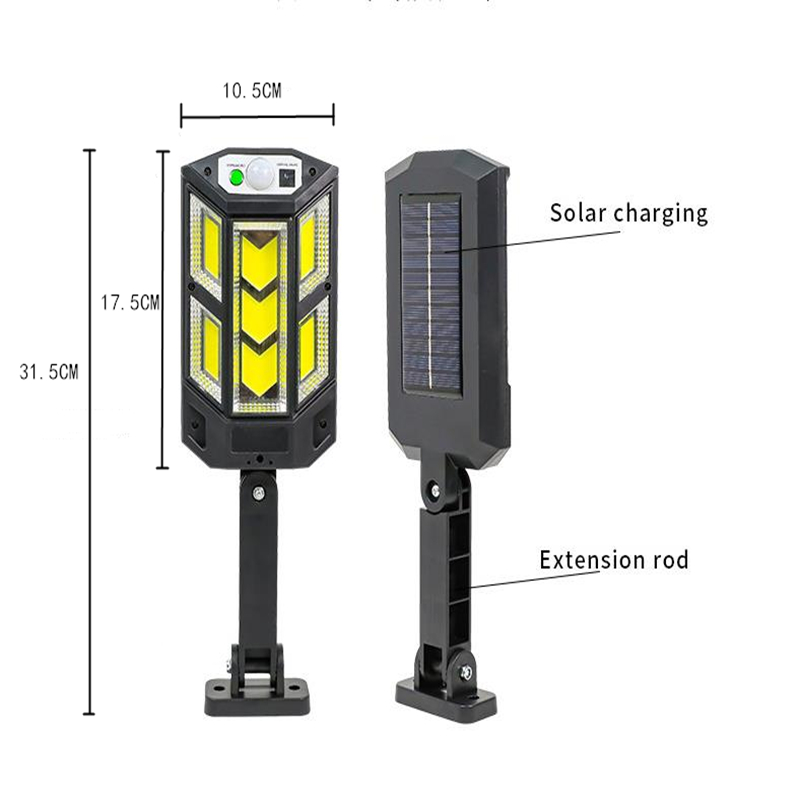 Solar Light Waterproof Smart Remote Control Light Human Induction Street Lamp Solar Charging LED Wall Lamp Outdoor Garden Tool lampu solar light outdoor lighting GO HOME