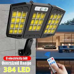 Folding Solar Street Light Outdoor Waterproof LED Wall Sensor Motion Lamp With 3 Lighting Mode  Light for Garden Yard Backyard GO HOME as picture one size