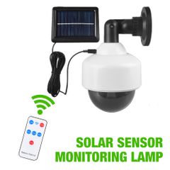 Simulated monitoring fake camera solar human body sensing courtyard lamp wall lamp street lamp spotlight garden lamp as picture one size