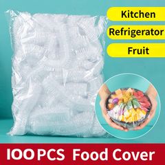 100Pcs Disposable Food Cover Plastic Saran Wrap Refrigerator Food Fresh Keeping Storage Bag Kitchen Storage Organization type1