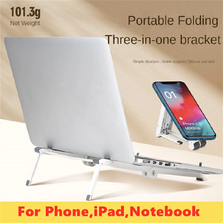 Mini Laptop Stand Holder Folding Viewing Angle/Height Adjustable Bracket for tablet ipad Notebook pc holder GO HOME