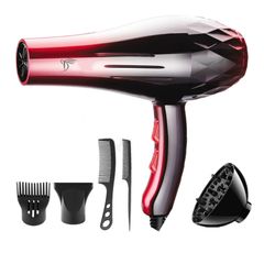 2200W Blow Dryer Household High-power Hair Dryer Hair  Electric Hair Dryer Household Hairdressing Blow Canister EU Plug as picture