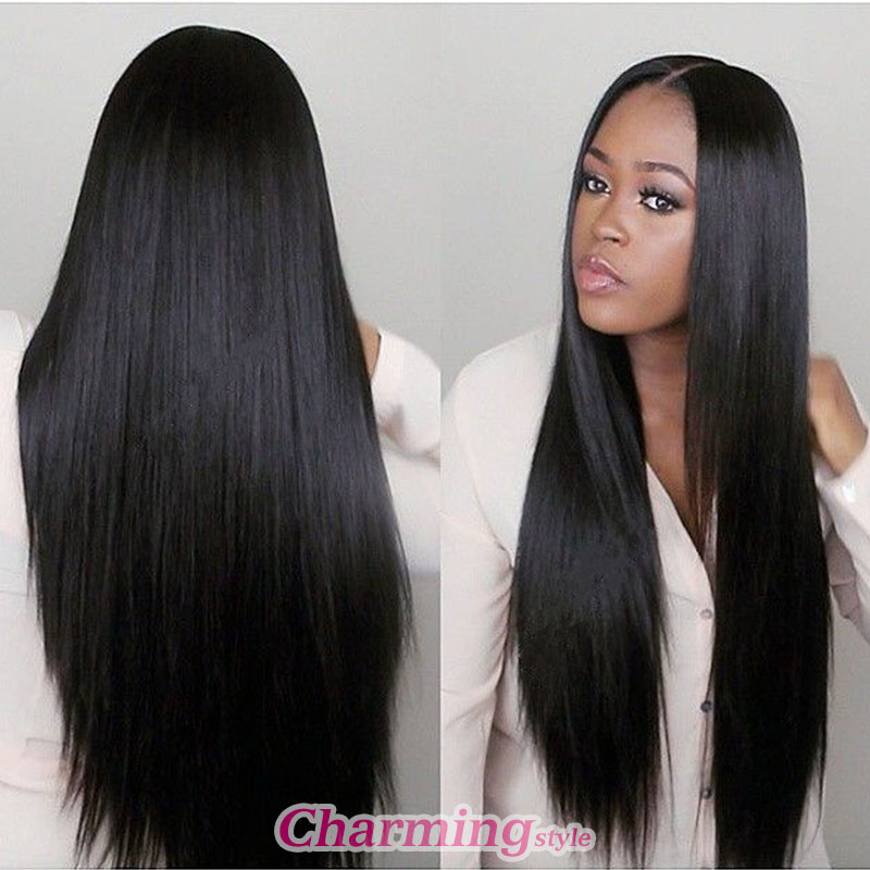 Blonde Color Long Straight Wig High Temperature Resistance Hair Bob Wigs 24 26 Inch Ombre Colorful