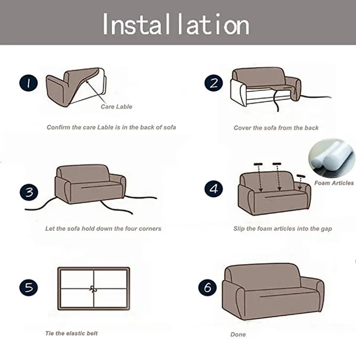 Fully surrounded elastic sofa set four seasons sofa set sofa cushion 1-4 seaters sofa cover