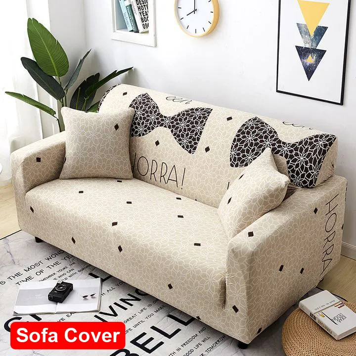 Fully surrounded elastic sofa covers four seasons sofa set sofa cushion 1-3  seaters sofa cover Bow 3-seat (190-230cm)+1 pcs pillow case