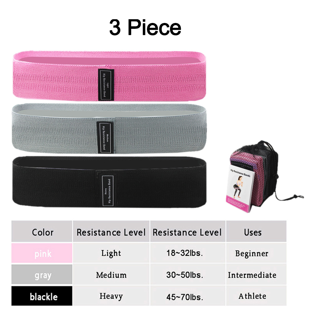 3Pcs Resistance Loop Bands  Home Gym Fitness Exercise Bands for Glute and Hip Exercise,Pilates Yoga