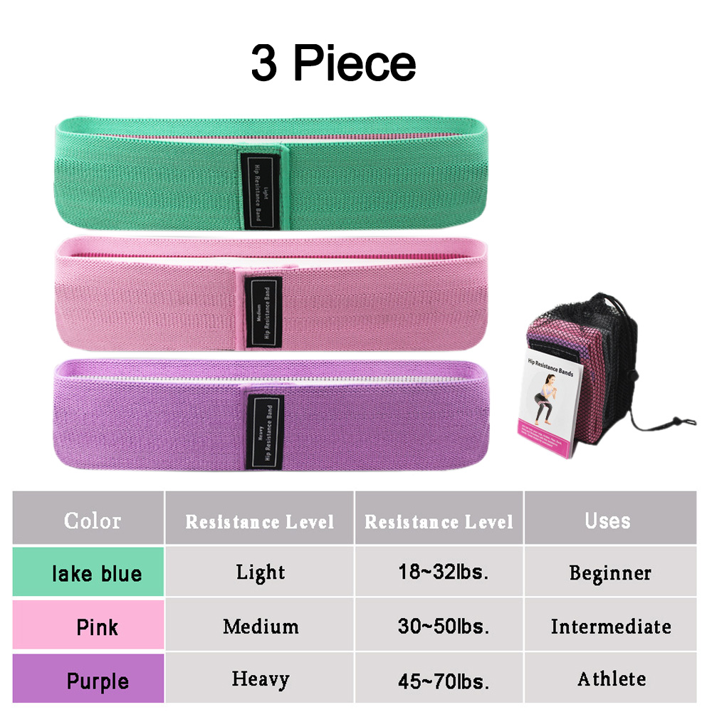 3Pcs Resistance Loop Bands  Home Gym Fitness Exercise Bands for Glute and Hip Exercise,Pilates Yoga