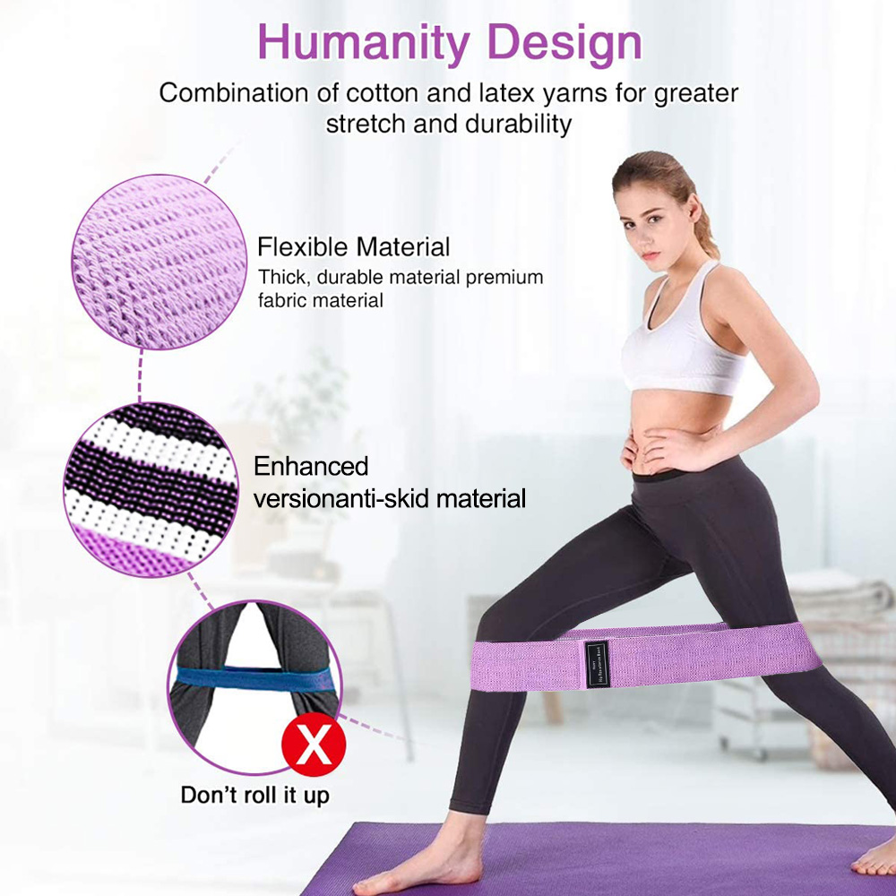3Pcs Resistance Loop Bands  Home Gym Fitness Exercise Bands for Glute and Hip Exercise,Pilates Yoga