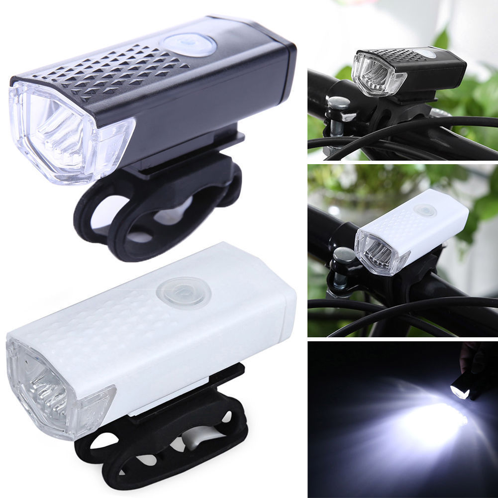 Bike Bicycle Light USB LED Rechargeable Set Mountain Cycle Front Back Headlight Lamp Flashlight
