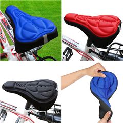 Mountain Bike Cycling 3D Pad Bicycle Soft Saddle Seat Cover Bike Cushion  Bicycle Accessorie Black