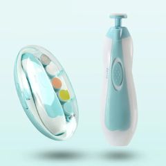 Electric Baby Nail Trimmer Kids Scissors Infant Nail Care Safe Nail Clipper Cutter Trimmer Manicure Light blue one size