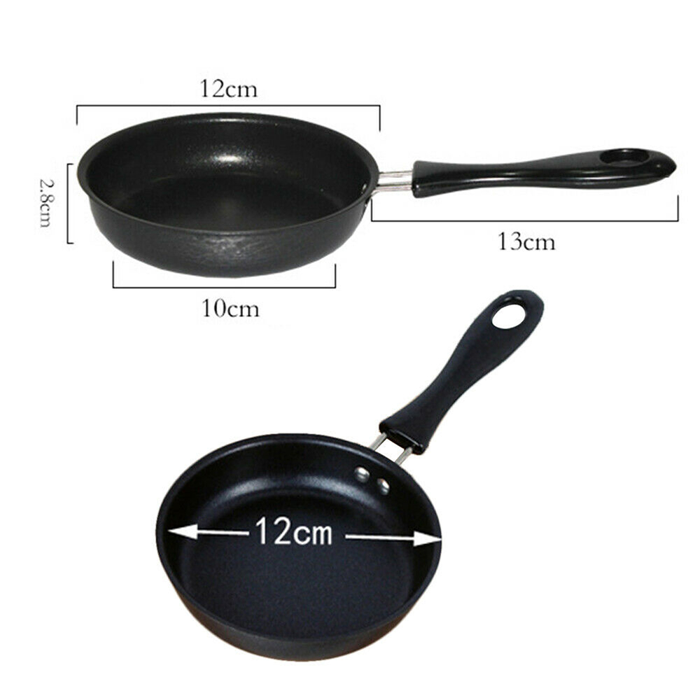 One Egg Small Mini 12cm Frying Pan Frypan Fry Pan Non Stick Pendeford Skillet, Long Handle