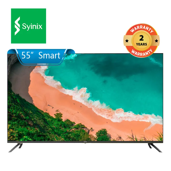 Syinix 55" 4K UHD Smart Android LED TV Frameless Television