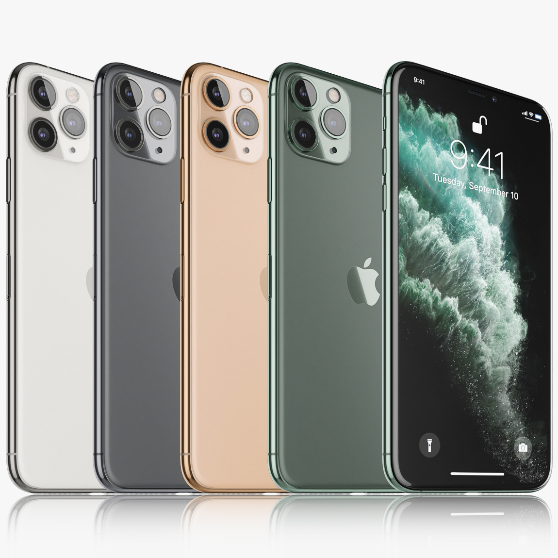 Refurbished Apple iPhone 11 Pro Max 256GB+4GB 6.5&apos;&apos; with Face ID Screen waterproof unlock Smartphone