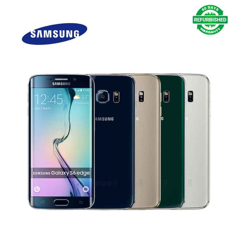Refurbished 99%New Samsung Galaxy S6 edge Perfect screen 32GB+3GB 5.1-inch with Fingerprint unlock original Smart Phone 16MP+5MP Camera Samsung s6 edge mobile phone 2G/3G/4G Network