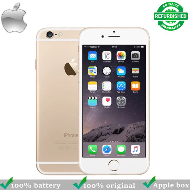 Refurbished 99%new Unlocked Apple iPhone 6 16/32/64/128GB 4.7 inch 8.0MP+1.2MP pixel camera iPhone6 Original with Touch ID function Smart Phone + 4G network A8 chip+M8 less than 2200mAh battery