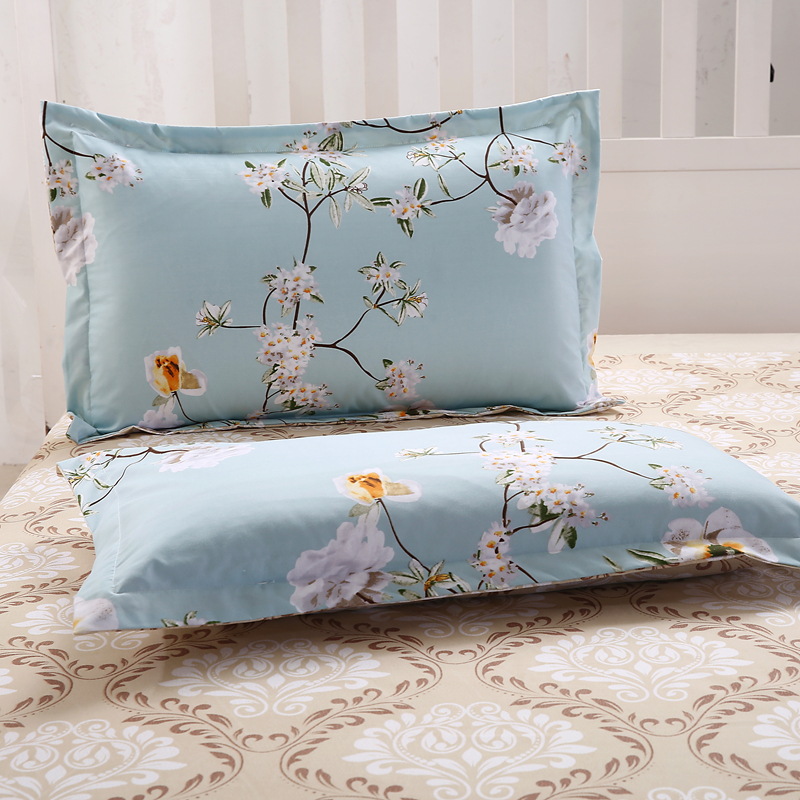 Tradebrite 4Pcs Bedding Set (1 Duvet cover+1 Bed sheet+2 Pillow covers) Paris Flowers Vintage Art