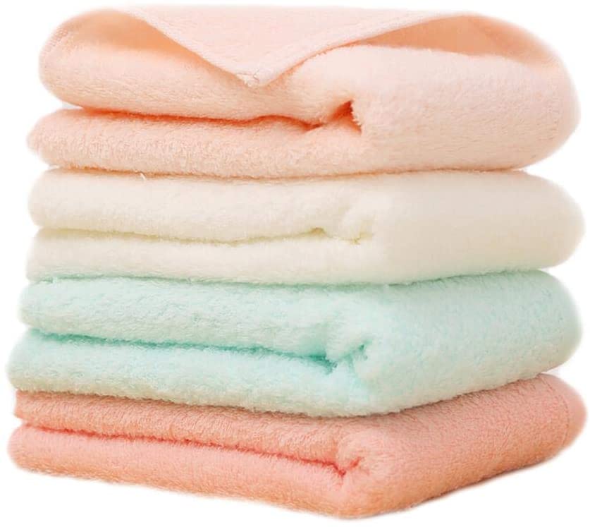 2pcs Cotton Solid Towel Extra Soft and Thin for Baby Bathroom Wash 29.1" x 13.4" Random Color