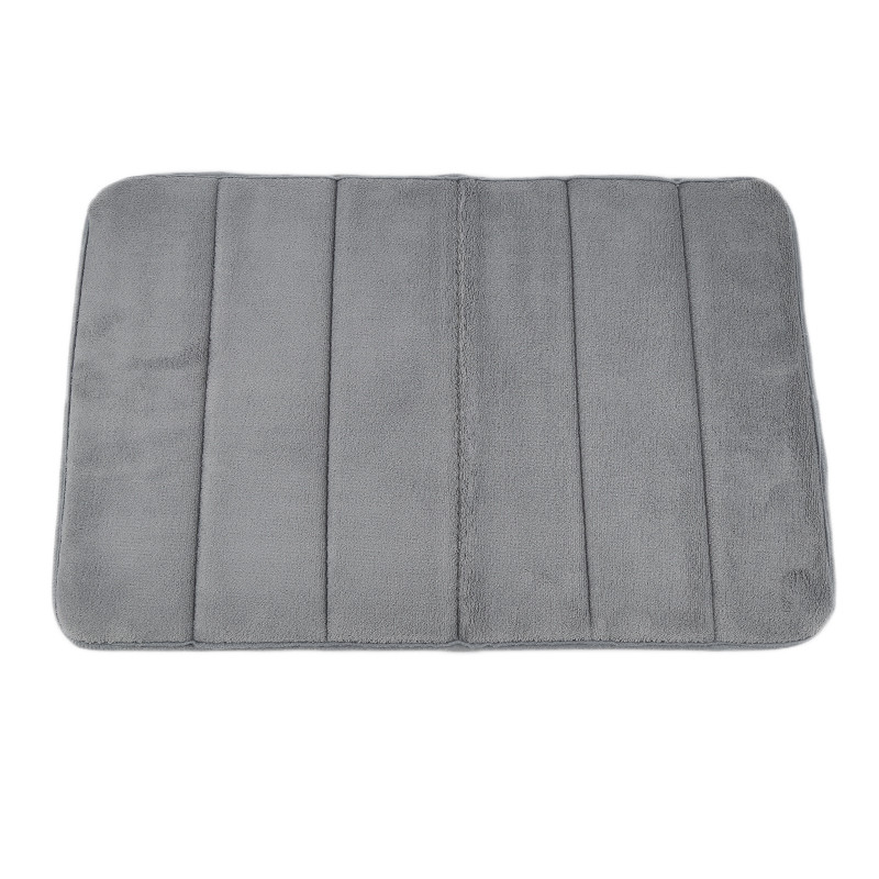 2Pc Bathroom Memory Foam Bath Mat Carpet Rug Non-slip Absorbent fleece Bedroom Mat Non Skid