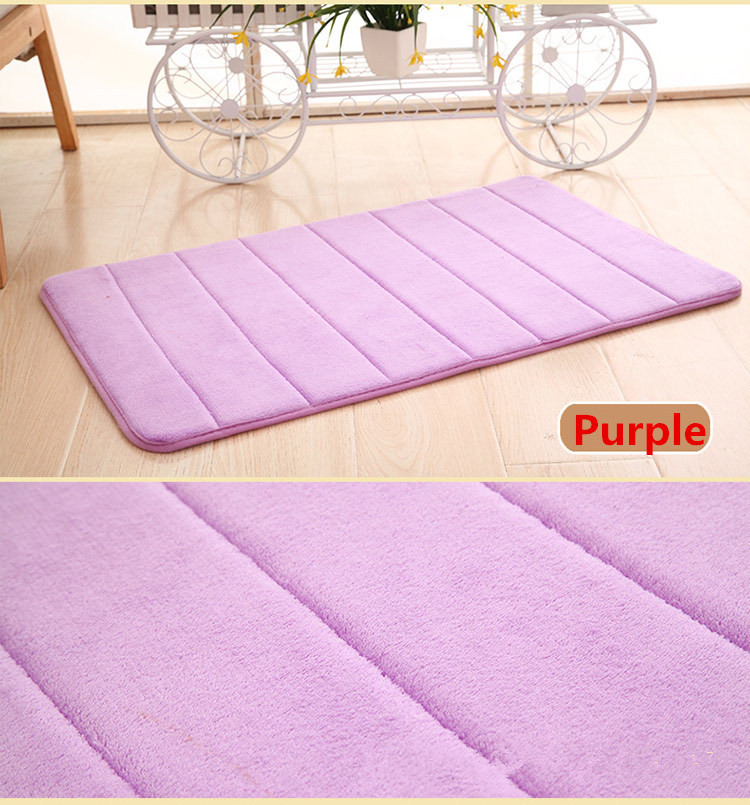 2Pc Bathroom Memory Foam Bath Mat Carpet Rug Non-slip Absorbent fleece Bedroom Mat Non Skid