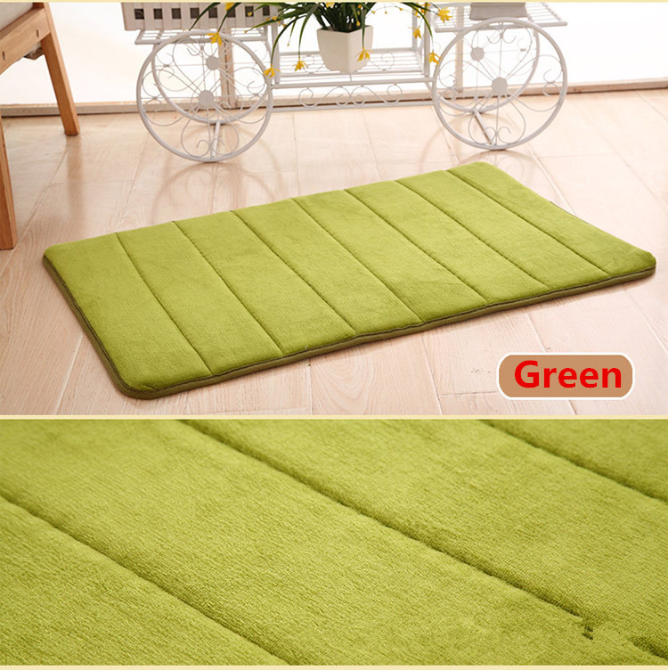 2Pc Bathroom Memory Foam Bath Mat Carpet Rug Non-slip Absorbent fleece Bedroom Mat Non Skid