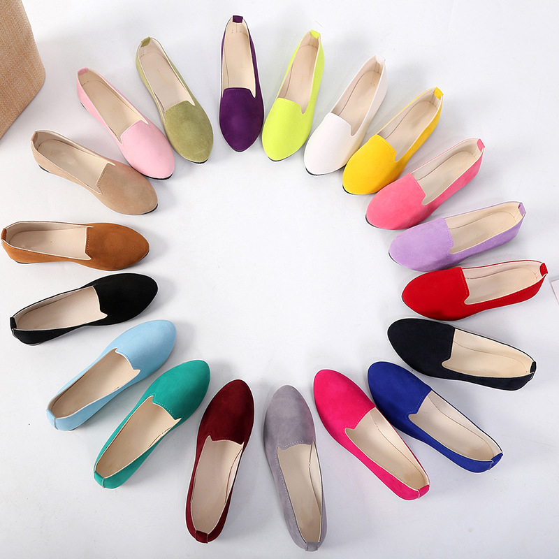 Women Fashion Flat Shoes Ladies Shoes Single Shoes, Multi-color Work Shoes, Women&apos;s Pregnant Shoes