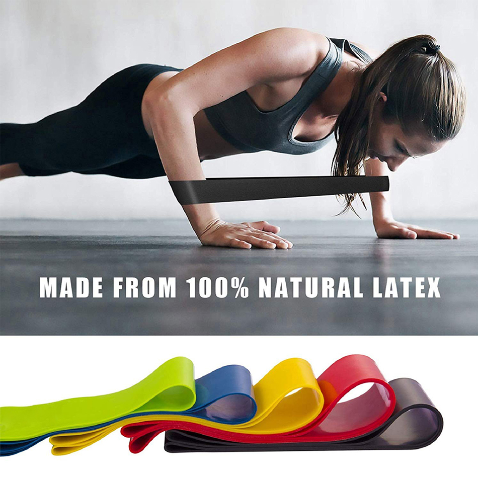 4pcs/Set Latex Resistance Bands Fitness Set Rubber Loop Bands Strength Training Elastic Bands