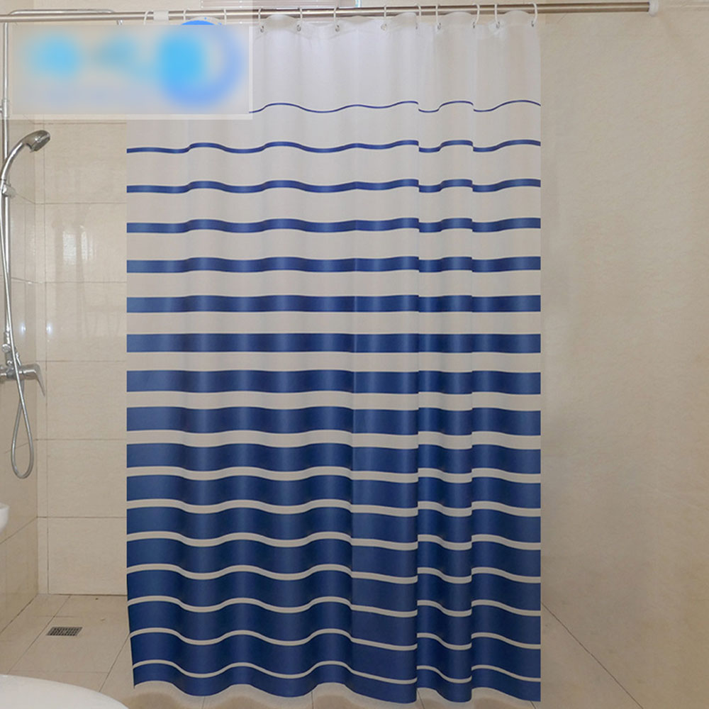 Shower Curtain Waterproof Mildew Thickened Bathroom Waterproof Curtain 1.8x2M
