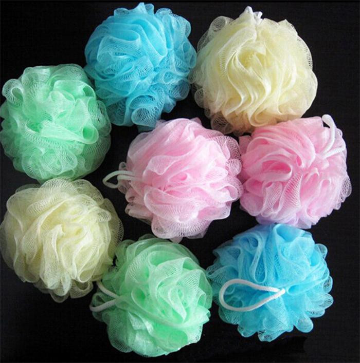 5pc  Bath Towel Cleaning Mesh Shower Wash Sponge Product Washing body Tool Accessory Bath Flower