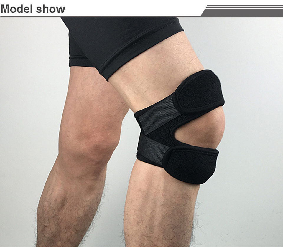 2 PCS Adjustable Knee Support Brace Knee Sleeve Sports Knee Breathable Protection Patellar Belt