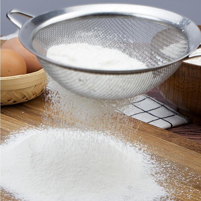 Stainless Steel Flour Sieve Wire Fine Mesh Oil Strainer Flour Sifter Sieve DIY Kitchen Tools